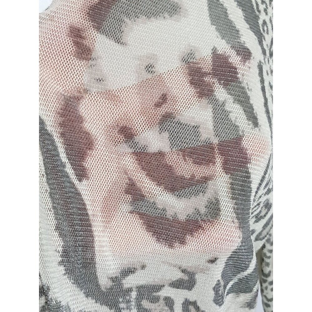 Chicos Mixed Leopard Zebra Print Open Front Cardi… - image 5